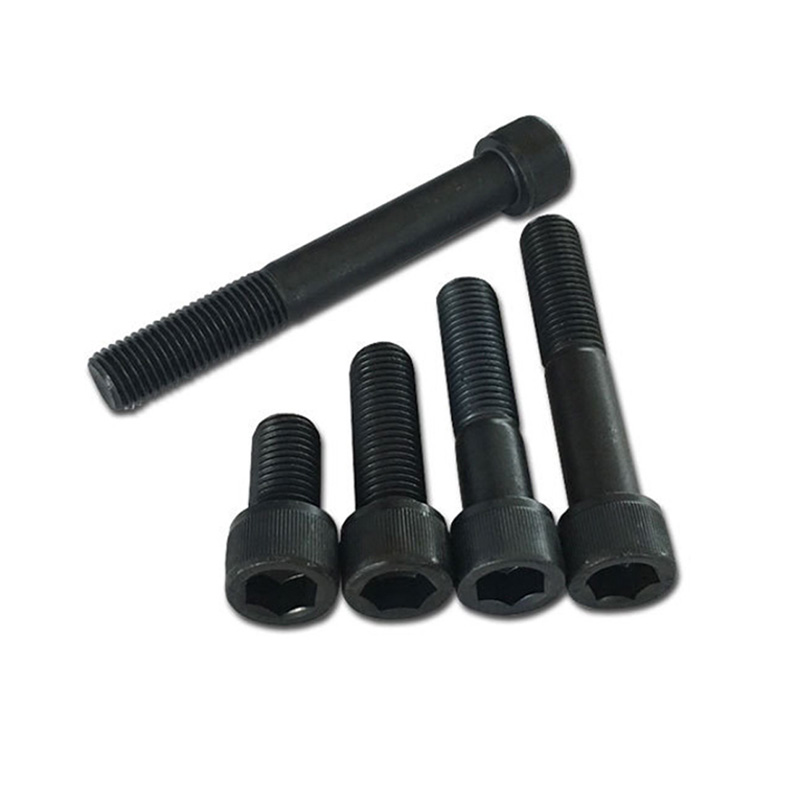 Černý napůl vlákno hexagonový šroub