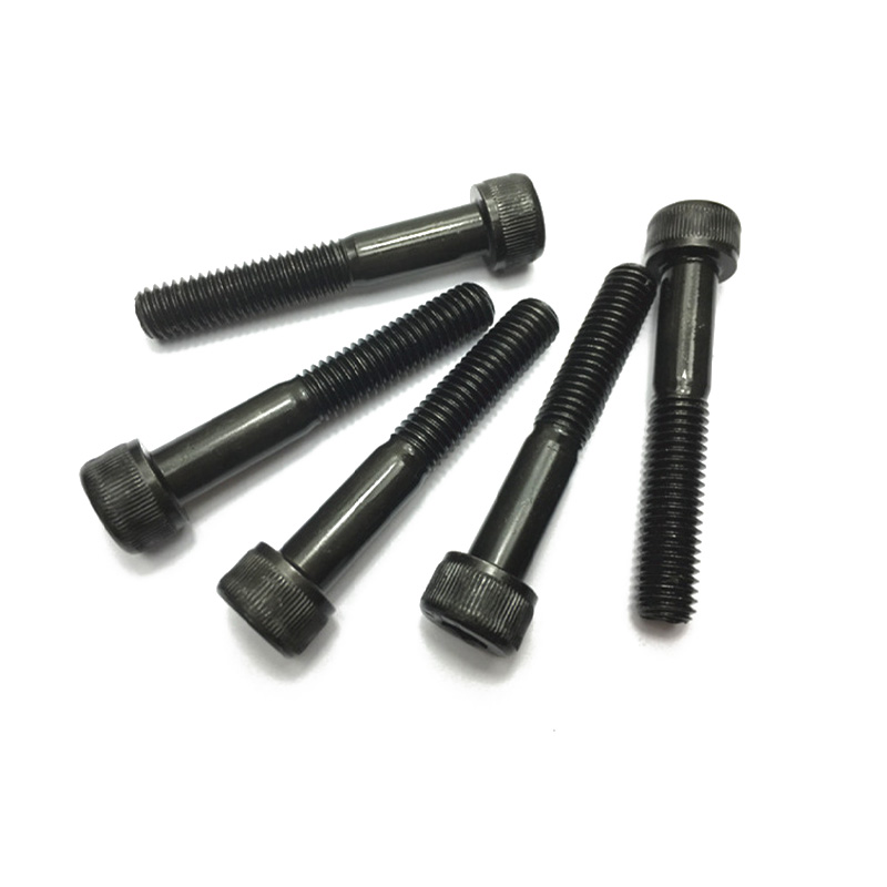 Černý napůl vlákno hexagonový šroub